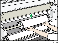 Illustration de l'emplacement d'alimentation papier