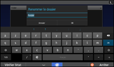Illustration de l'écran du panneau de commande