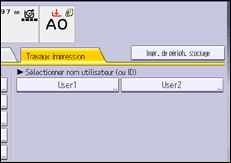 Illustration de l'écran du panneau de commande