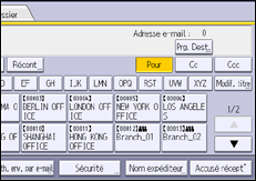 Illustration de l'écran du panneau de commande