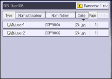 Illustration de l'écran du panneau de commande