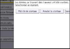 Illustration de l'écran du panneau de commande