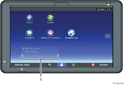Illustration du panneau de commande avec numérotation