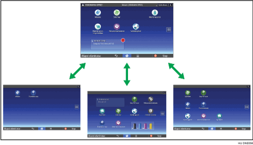 A [Kezdőképernyő] személyre szabásának bemutatása