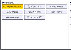 A kezelőpanel ismertetése