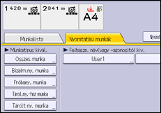 A kezelőpanel ismertetése