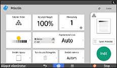 A kezelőpanel ismertetése