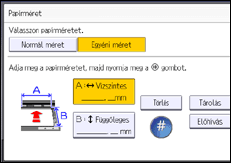 A kezelőpanel ismertetése