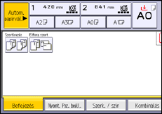 A kezelőpanel ismertetése
