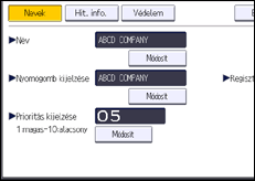 A kezelőpanel ismertetése