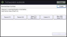 A kezelőpanel ismertetése