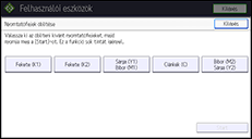 A kezelőpanel ismertetése