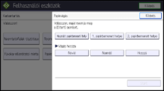A kezelőpanel ismertetése