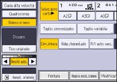 Illustrazione della schermata sul pannello di controllo