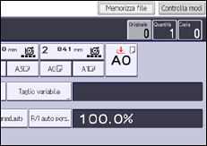 Illustrazione della schermata sul pannello di controllo