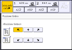 Illustrazione della schermata sul pannello di controllo