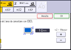 Illustrazione della schermata sul pannello di controllo