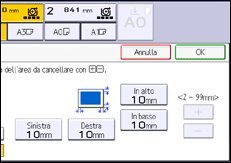 Illustrazione della schermata sul pannello di controllo