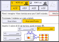 Illustrazione della schermata sul pannello di controllo