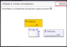 Illustrazione della schermata sul pannello di controllo