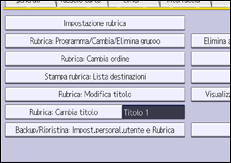 Illustrazione della schermata sul pannello di controllo