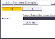 Illustrazione della schermata sul pannello di controllo