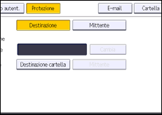 Illustrazione della schermata sul pannello di controllo