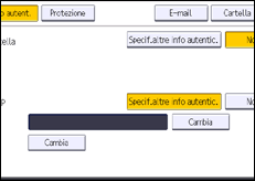 Illustrazione della schermata sul pannello di controllo