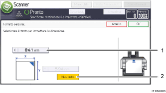 Illustrazione numerata pannello di controllo