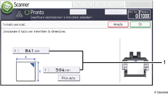 Illustrazione numerata pannello di controllo