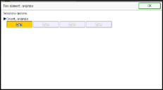 Illustrazione della schermata sul pannello di controllo