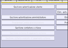 Illustrazione della schermata sul pannello di controllo