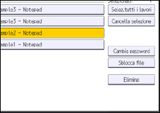 Illustrazione della schermata sul pannello di controllo