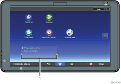 Illustrazione numerata schermata pannello di controllo
