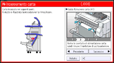 Illustrazione della schermata sul pannello di controllo