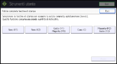 Illustrazione della schermata sul pannello di controllo