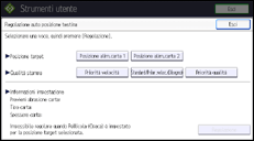 Illustrazione della schermata sul pannello di controllo