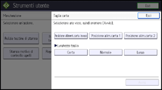 Illustrazione della schermata sul pannello di controllo