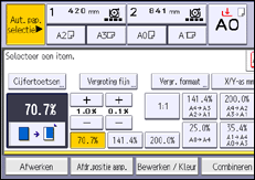 Afbeelding van bedieningspaneel