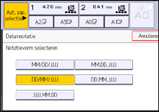 Afbeelding van bedieningspaneel