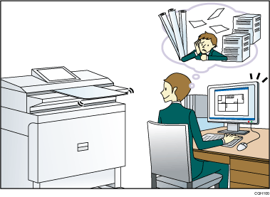 Illustratie van Ik wil gescande bestanden op de computer gebruiken