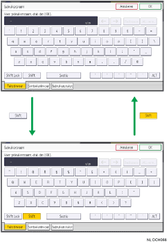 Afbeelding van de toetsen