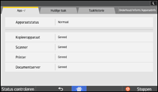 Afbeelding van bedieningspaneel