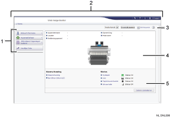 Schermafbeelding van internetbrowser (afbeelding met genummerde items)