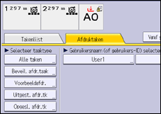 Afbeelding van bedieningspaneel