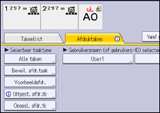 Afbeelding van bedieningspaneel