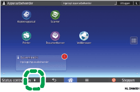 Afbeelding van bedieningspaneel