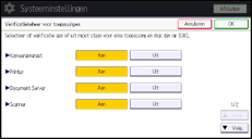 Afbeelding van bedieningspaneel