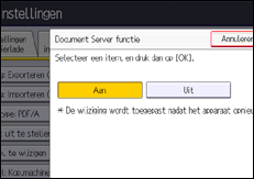Afbeelding van bedieningspaneel