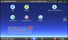 Illustrasjon av kontrollpanelet